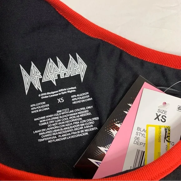 Def Leppard Cheetah Graphic One Shoulder Tee Various Sizes New With Tags - Picture 9 of 11